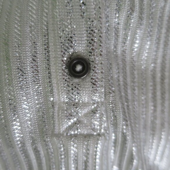 Anthropologie Pilcro The Andie Ribbed Henley Top Shimmer Edition L - Picture 8 of 10